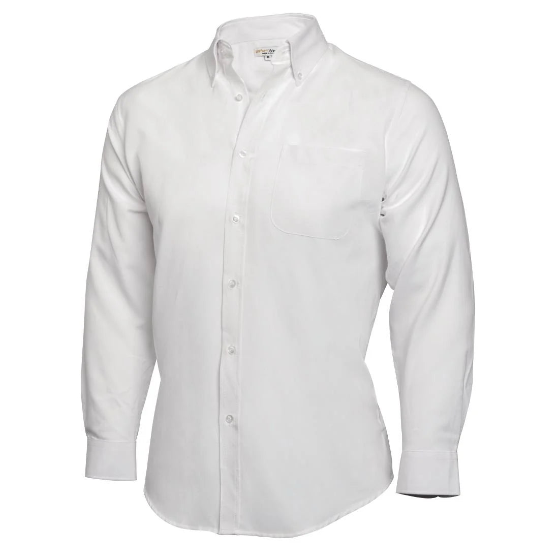 Chef Works Oxford Button Down Collar Shirt White XL