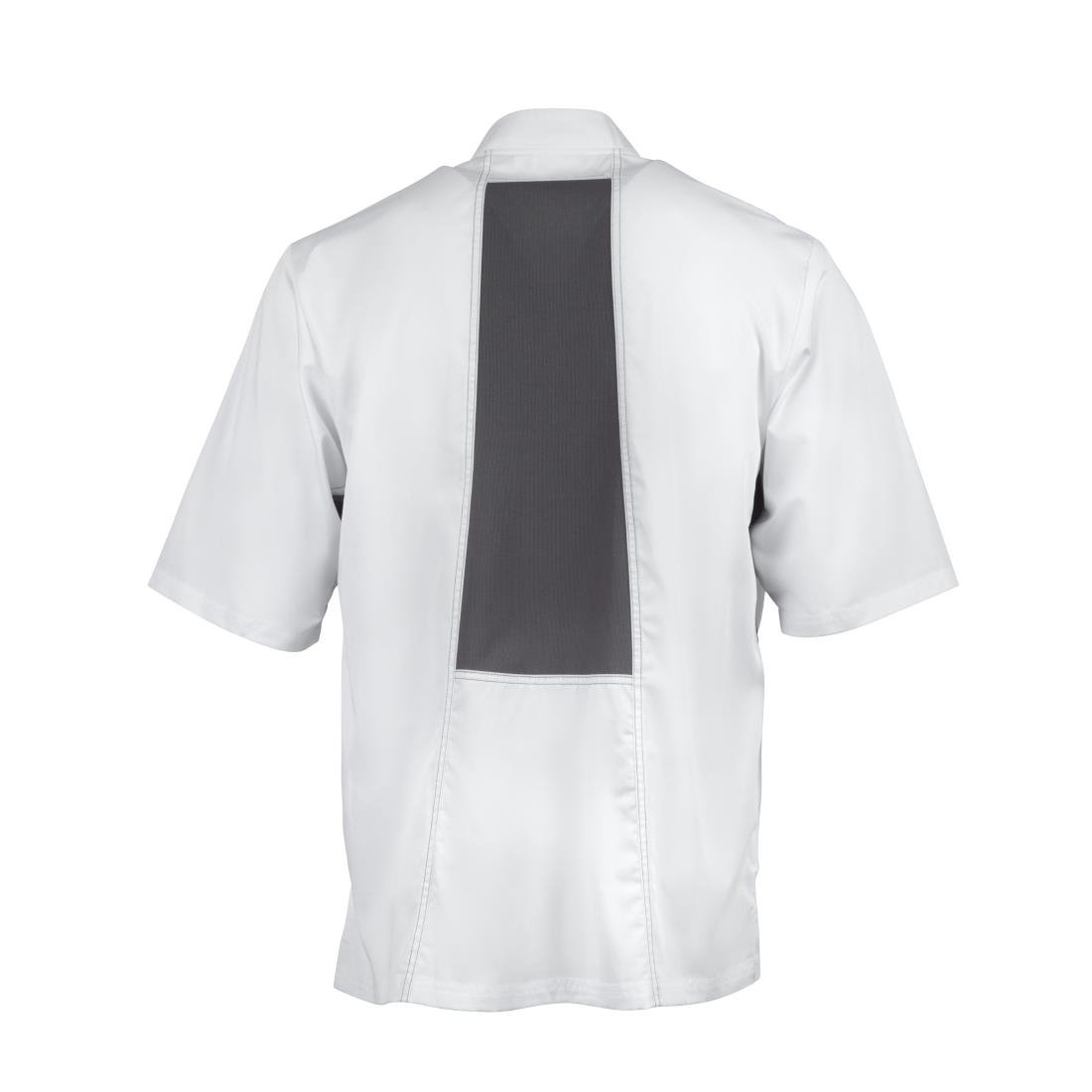 Chef Works Valais Unisex Chef Jacket White with Grey 2XL