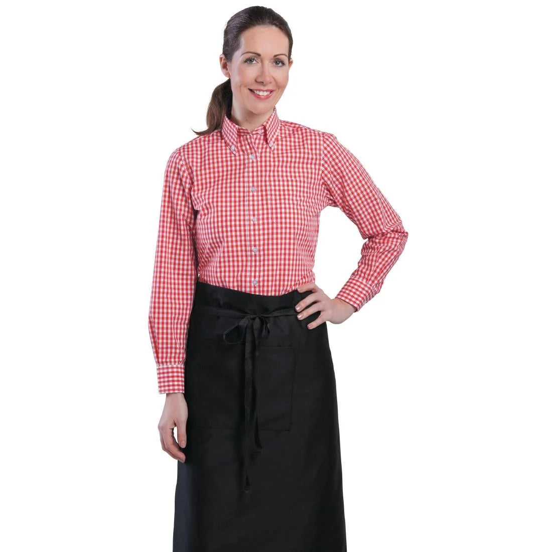 Chef Works Womens Gingham Shirt Red L