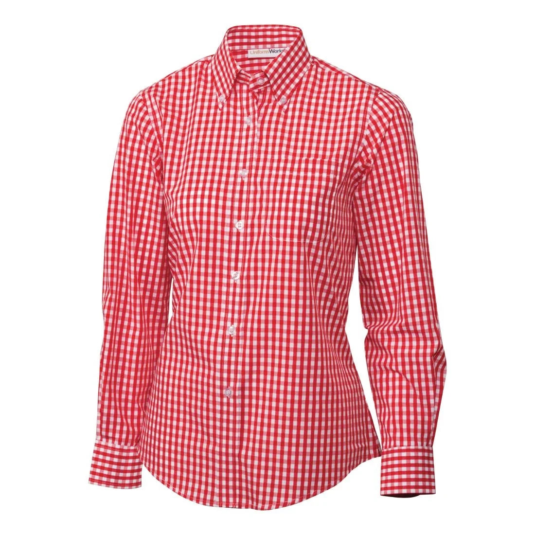 Chef Works Womens Gingham Shirt Red XL