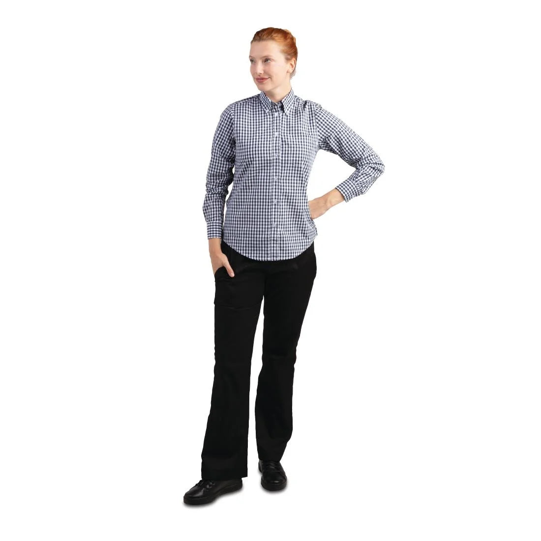 Chef Works Womens Gingham Shirt Black XL