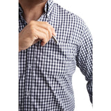 Chef Works Mens Gingham Shirt Black M