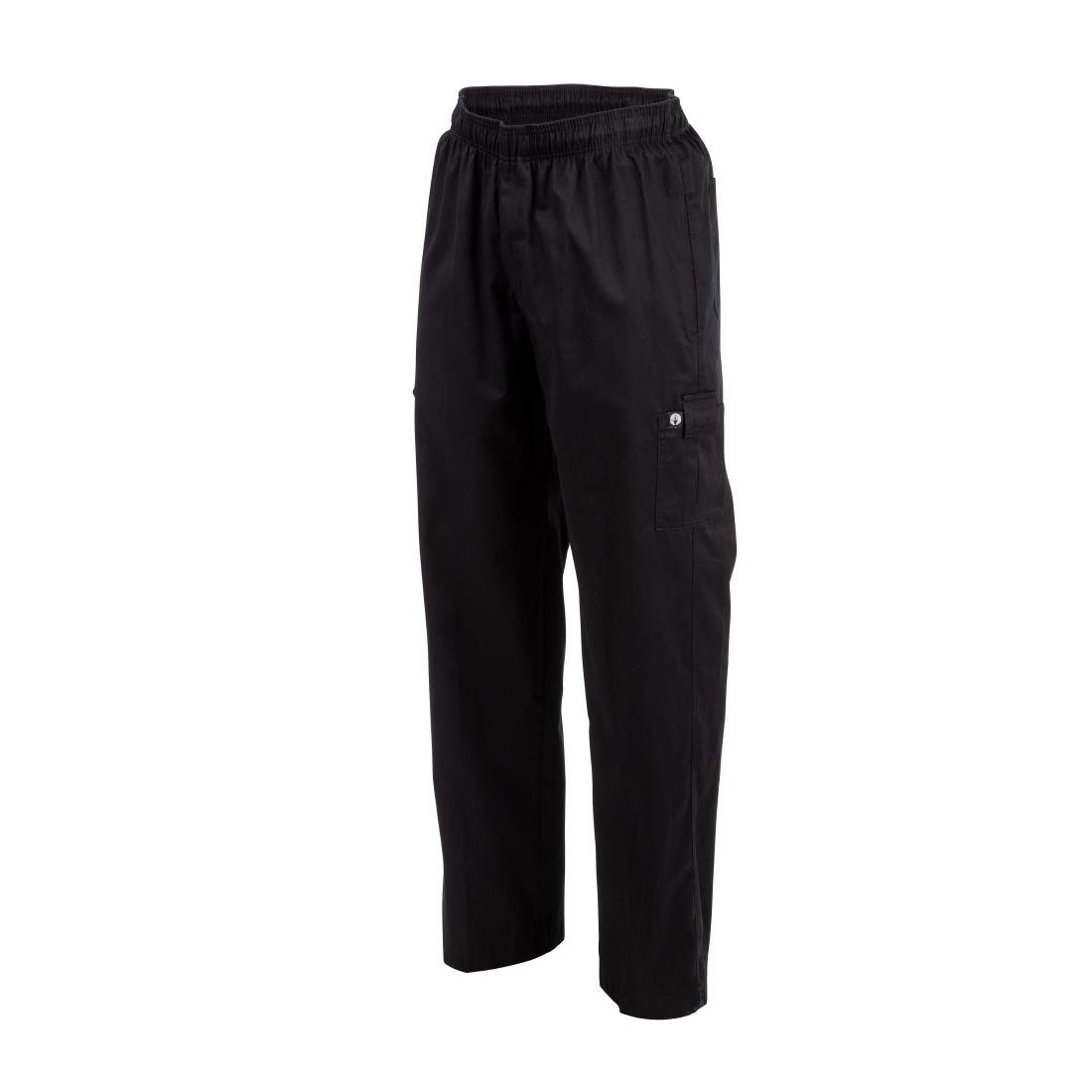 Chef Works Unisex Classic Fit Cargo Chefs Trousers Black S