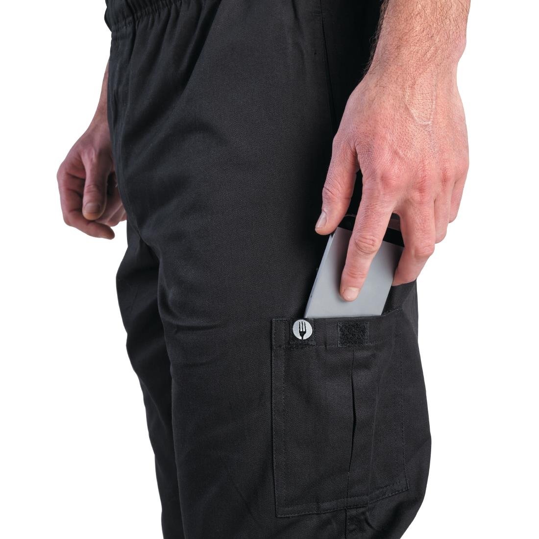 Chef Works Unisex Classic Fit Cargo Chefs Trousers Black S
