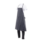 Chef Works Premium Butchers Stripe Bib Apron Black/White
