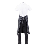 Chef Works Premium Butchers Stripe Bib Apron Black/White