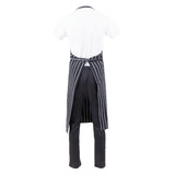 Chef Works Premium Butchers Stripe Bib Apron Black/White