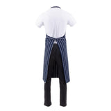 Chef Works Premium Butchers Stripe Bib Apron Blue/White