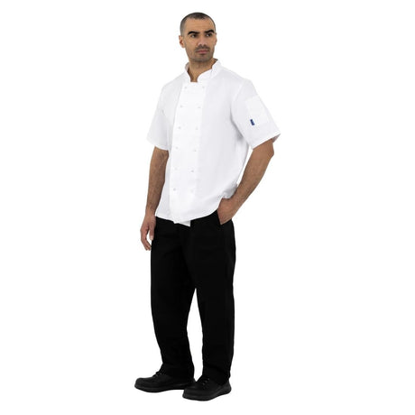 Whites Boston Unisex Short Sleeve Chefs Jacket White Medium (5 Pack)