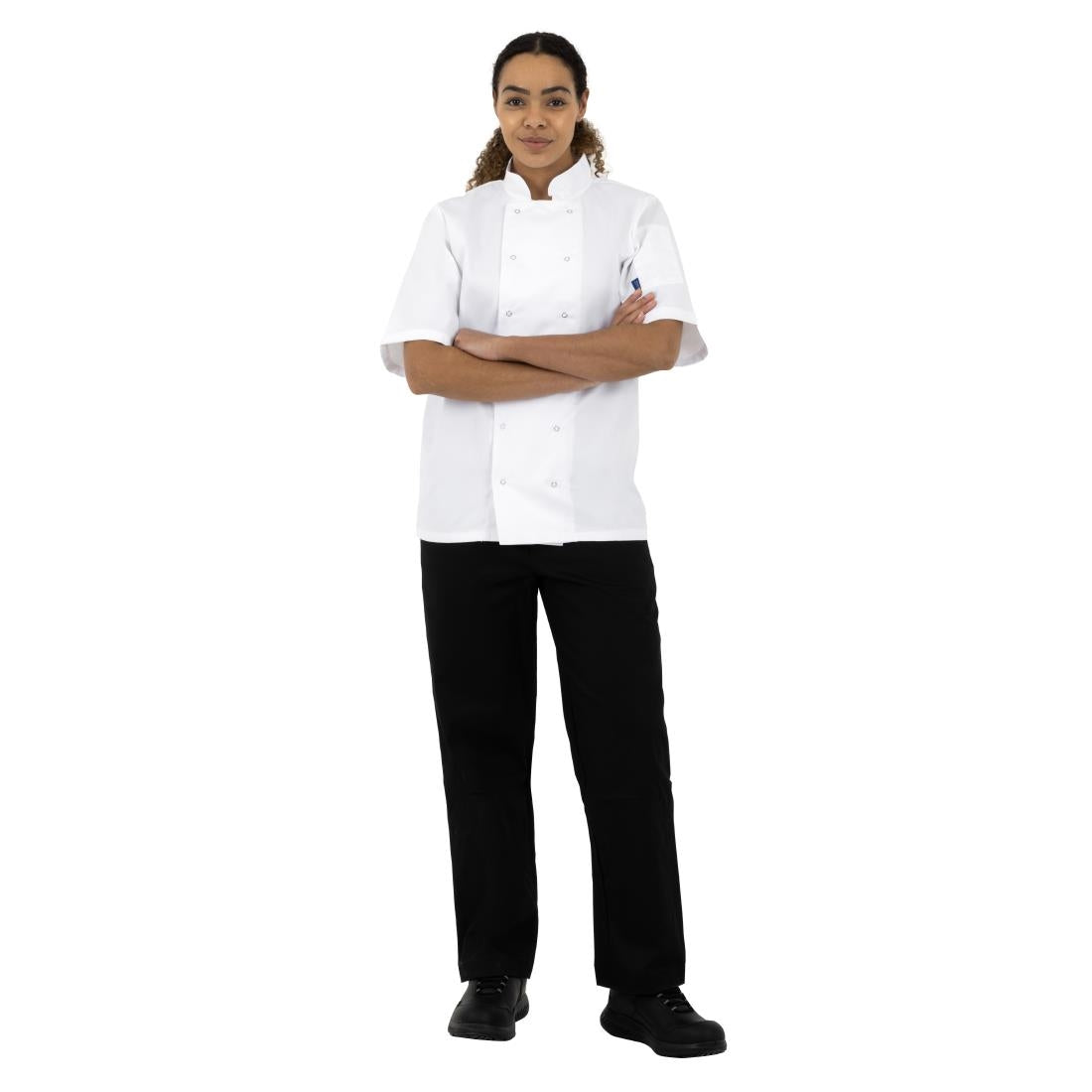 Whites Boston Unisex Short Sleeve Chefs Jacket White L
