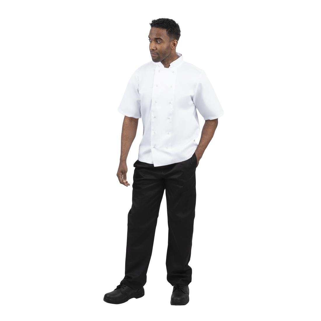 Whites Boston Unisex Short Sleeve Chefs Jacket White Medium (5 Pack)