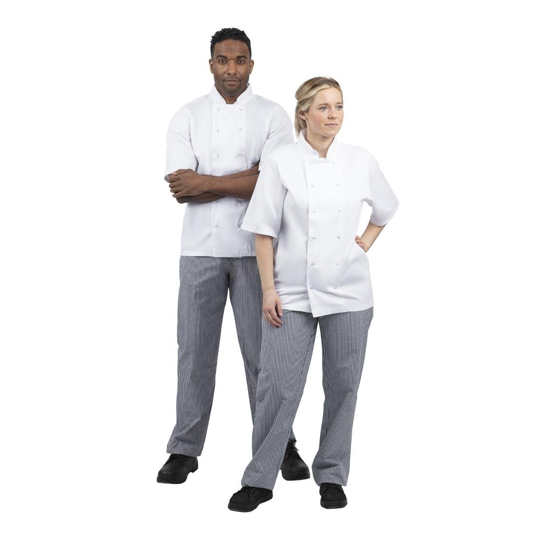 Whites Unisex Vegas Chefs Trousers Blue & White Check S