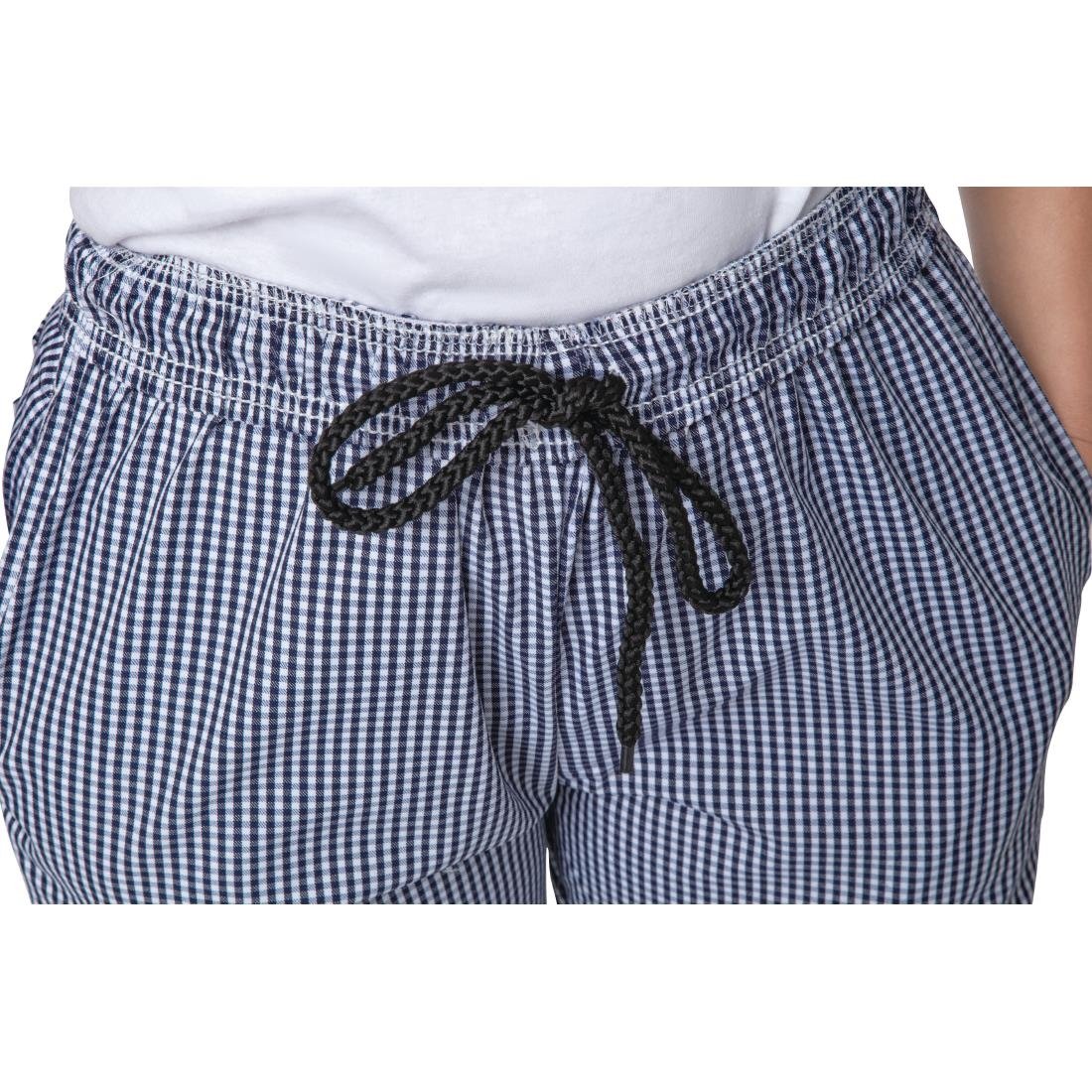 Whites Unisex Vegas Chefs Trousers Small Blue & White Check XS