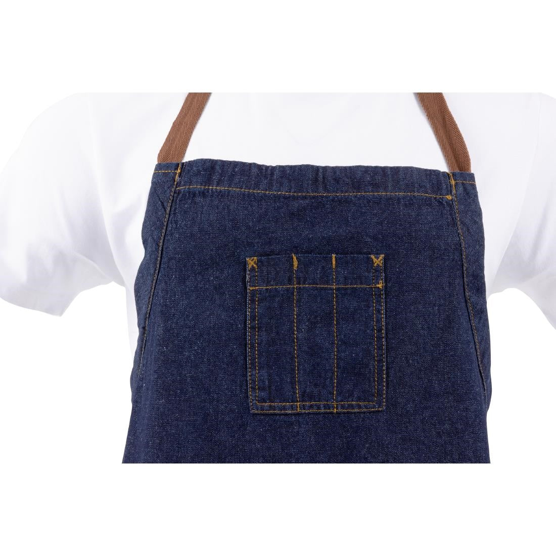 Chef Works Urban Memphis Wide Bib Apron Indigo