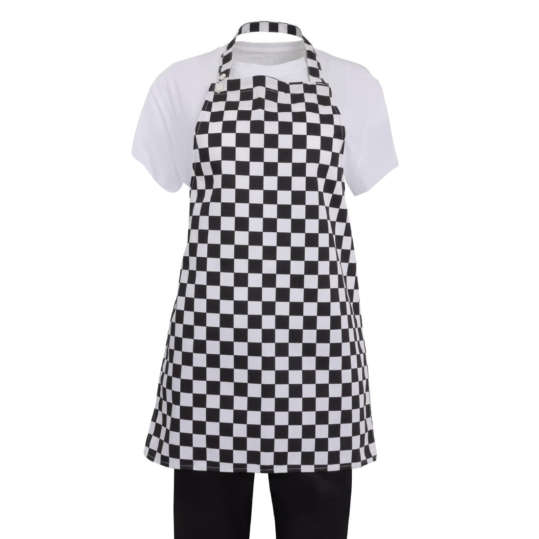 Whites Childrens Bib Apron Black/White Check