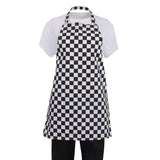 Whites Childrens Bib Apron Black/White Check
