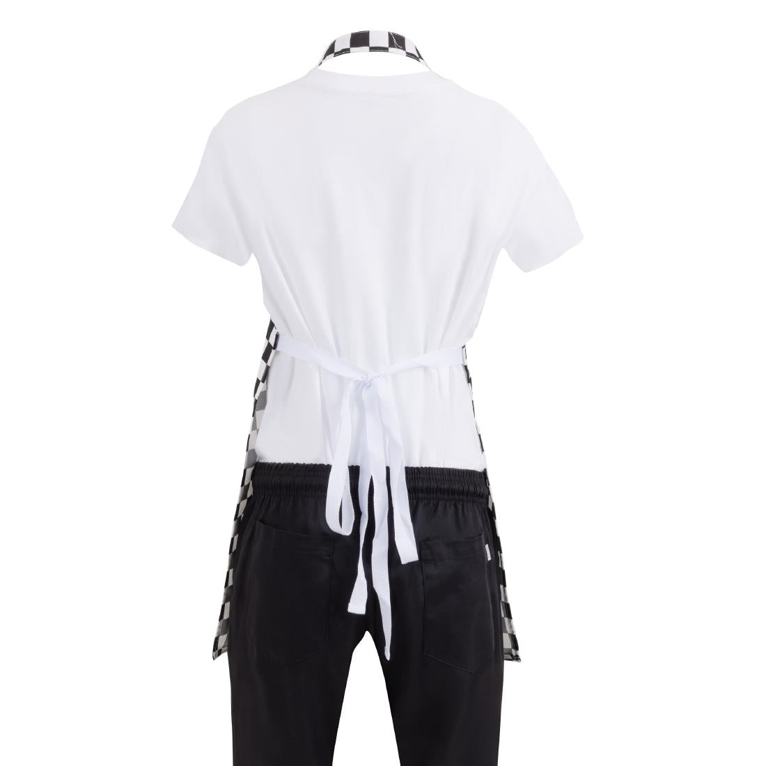 Whites Childrens Bib Apron Black/White Check