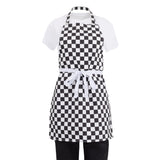 Whites Childrens Bib Apron Black/White Check
