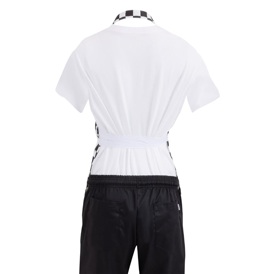 Whites Childrens Bib Apron Black/White Check