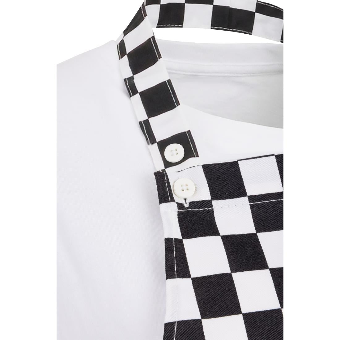 Whites Childrens Bib Apron Black/White Check