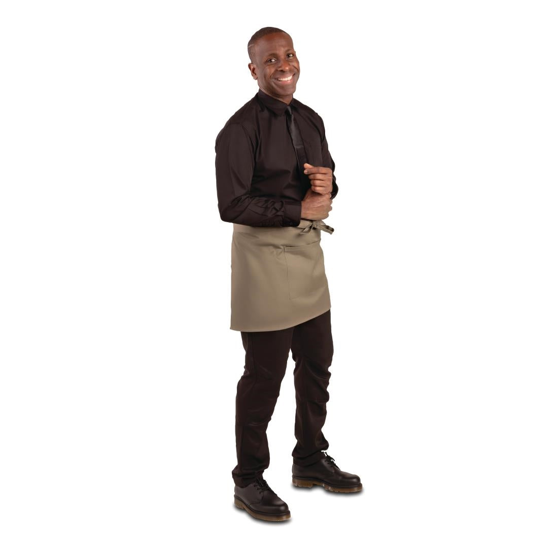 Whites Short Bistro Apron Tan