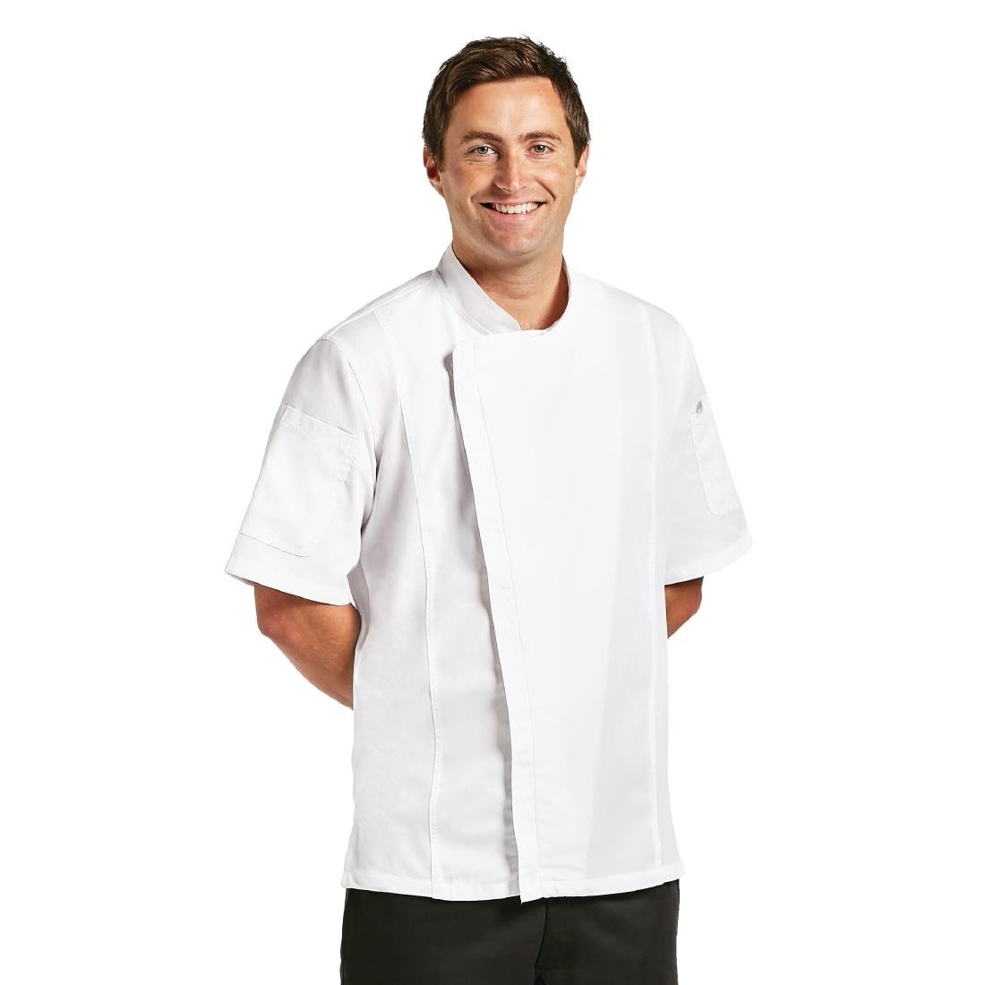 Chef Works Springfield Zipper Mens Chef Jacket White XS
