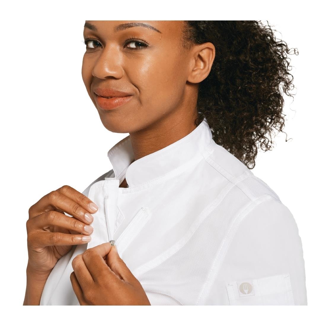 Chef Works Springfield Zipper Mens Chef Jacket White XS