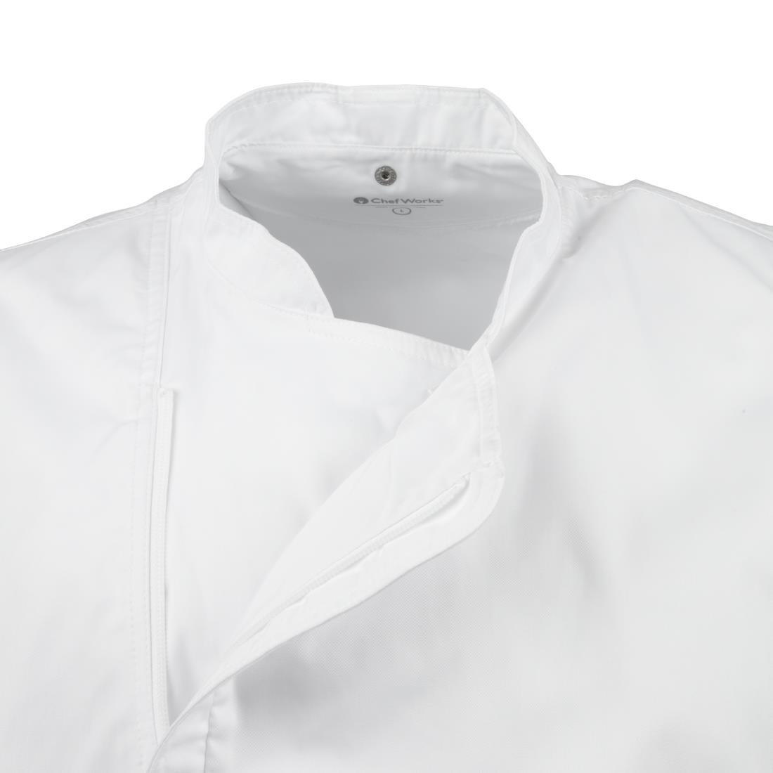 Chef Works Springfield Zipper Mens Chef Jacket White L