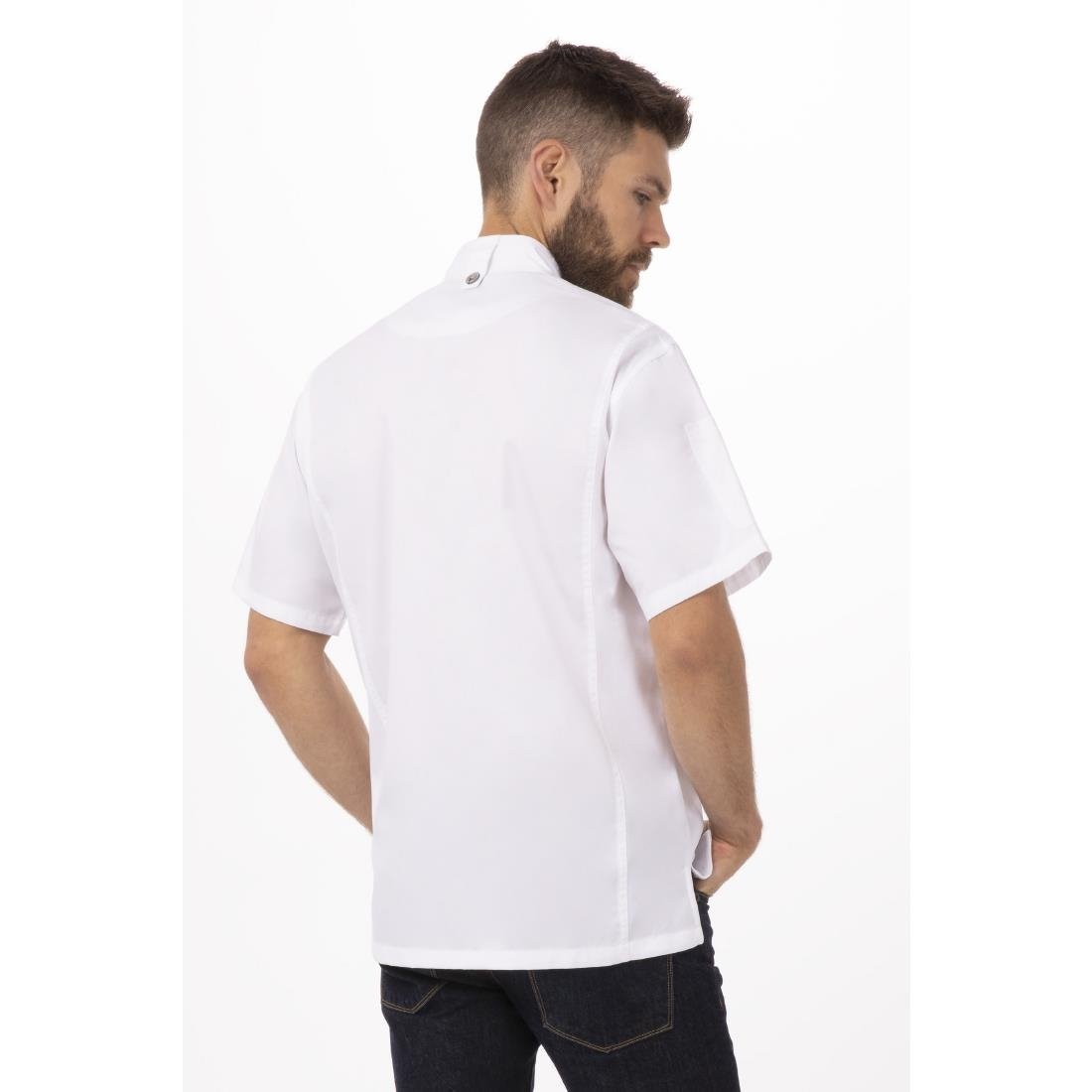 Chef Works Springfield Zipper Mens Chef Jacket White XL