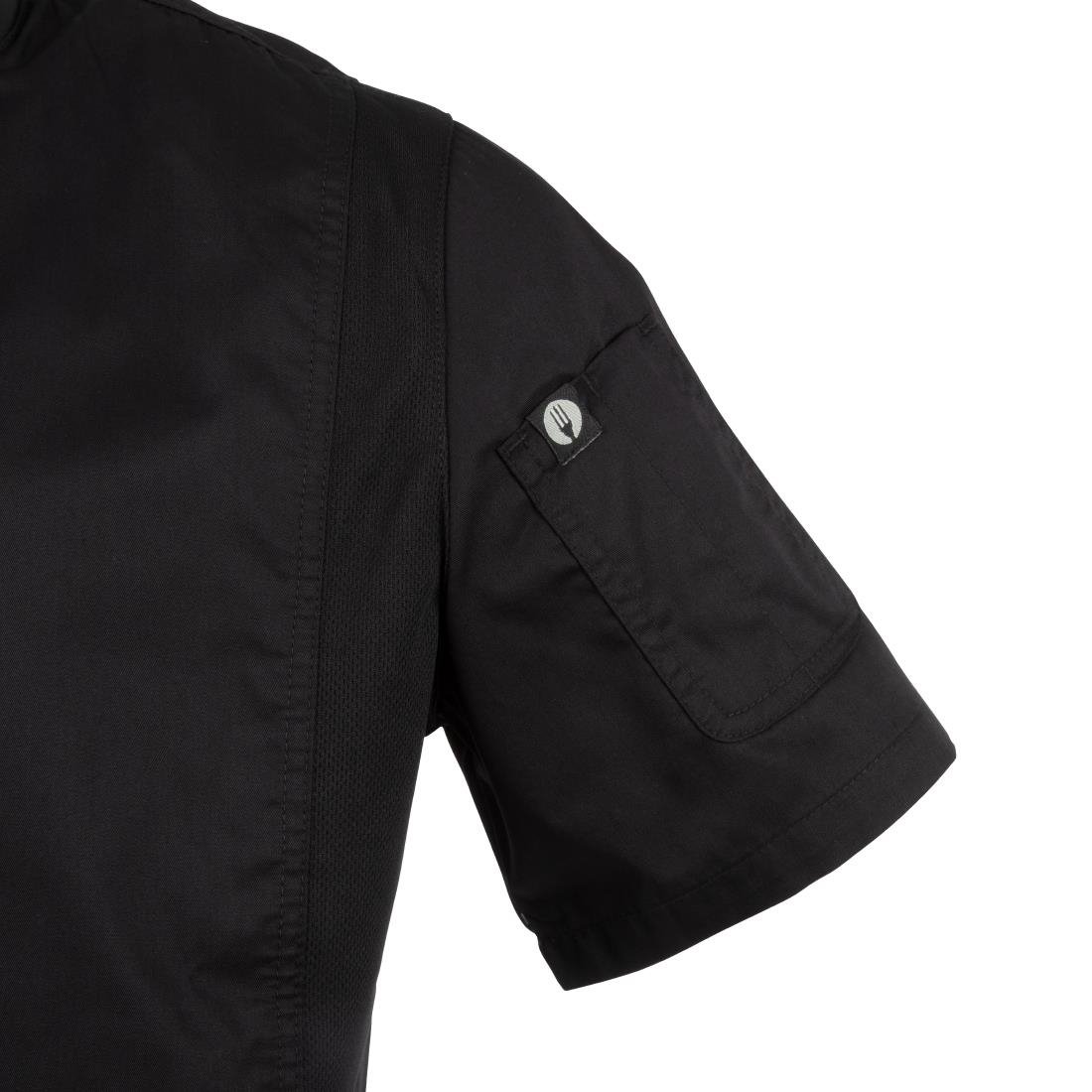 Chef Works Springfield Zipper Mens Chefs Jacket Black XL