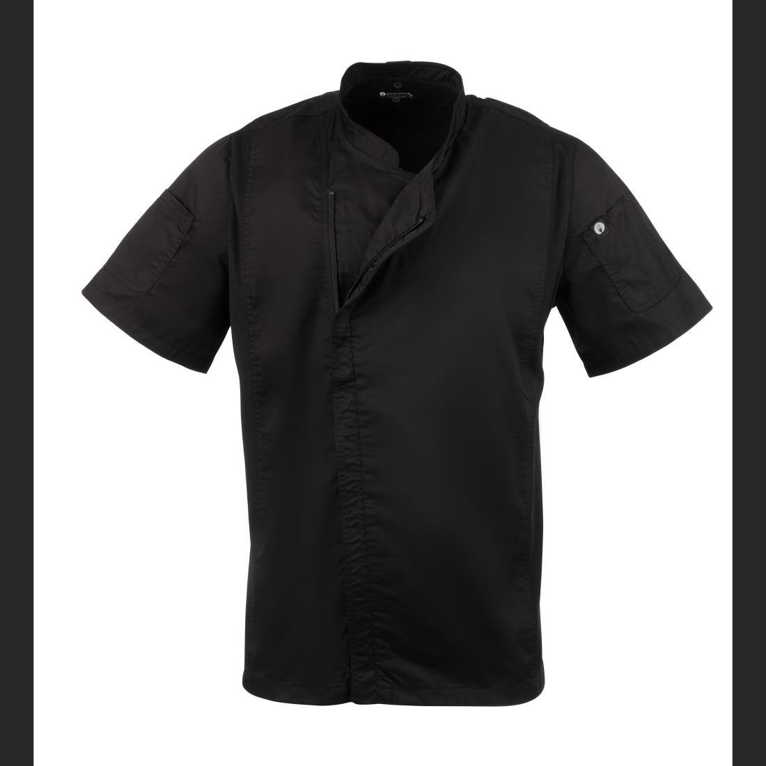 Chef Works Springfield Zipper Mens Chefs Jacket Black XL