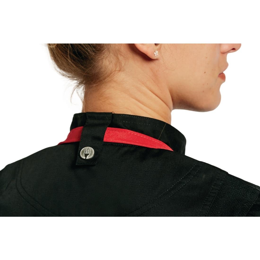 Chef Works Springfield Zipper Mens Chefs Jacket Black XL