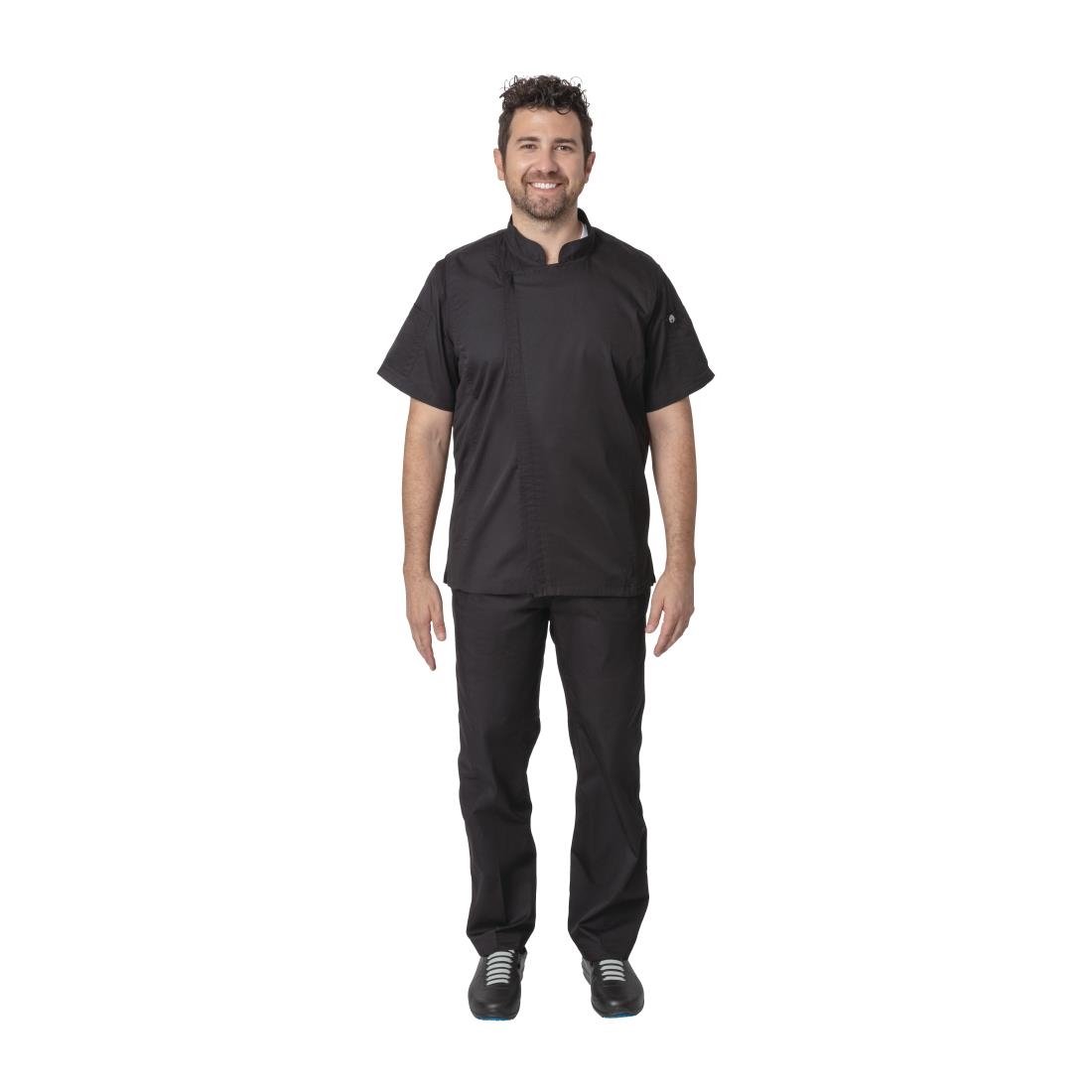 Chef Works Springfield Zipper Mens Chef Jacket Black XS