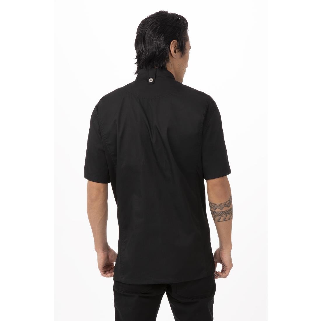 Chef Works Springfield Zipper Mens Chefs Jacket Black XL