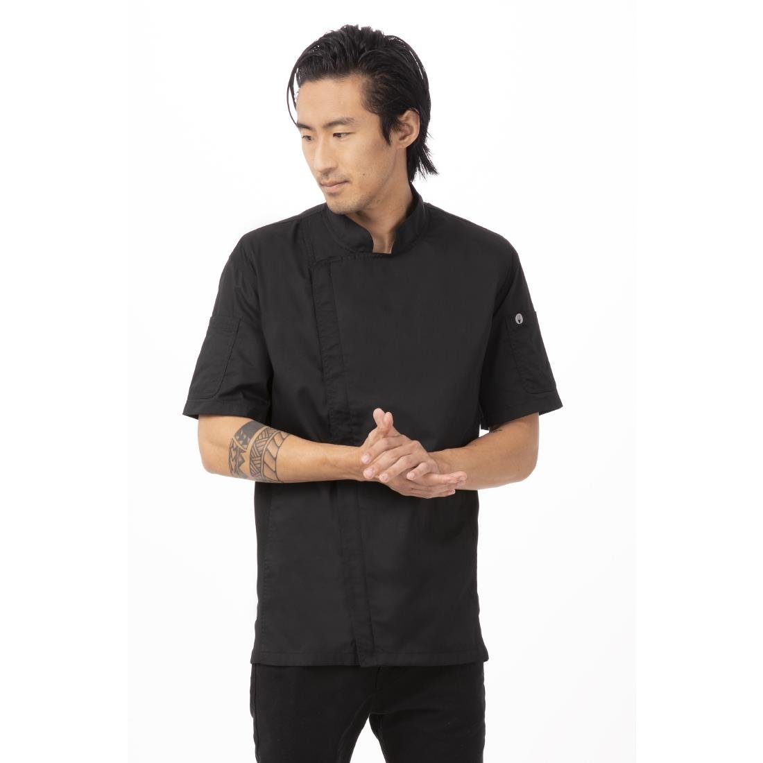 Chef Works Springfield Zipper Mens Chef Jacket Black XS
