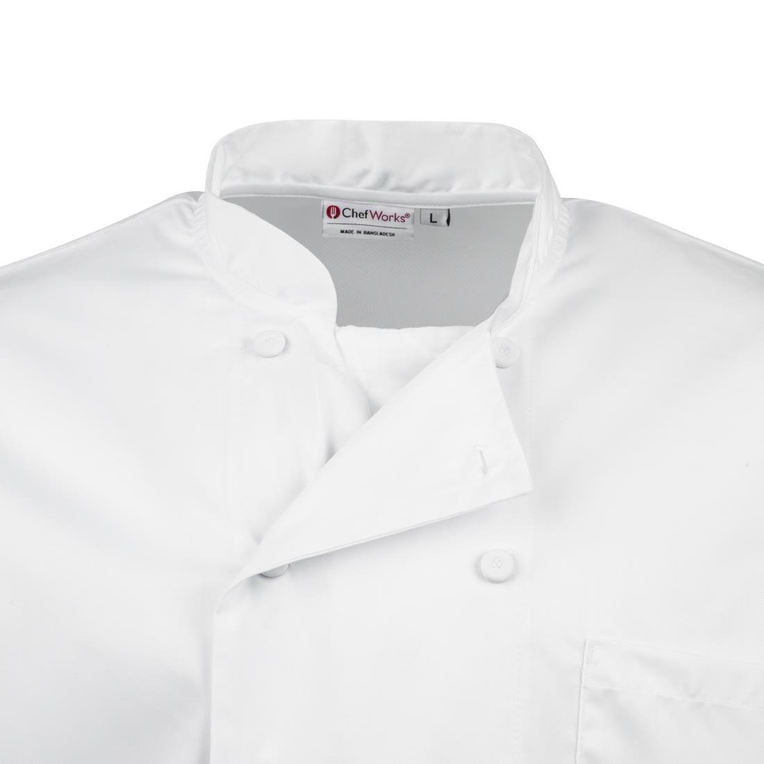 Chef Works Calgary Long Sleeve Cool Vent Unisex Chefs Jacket White M