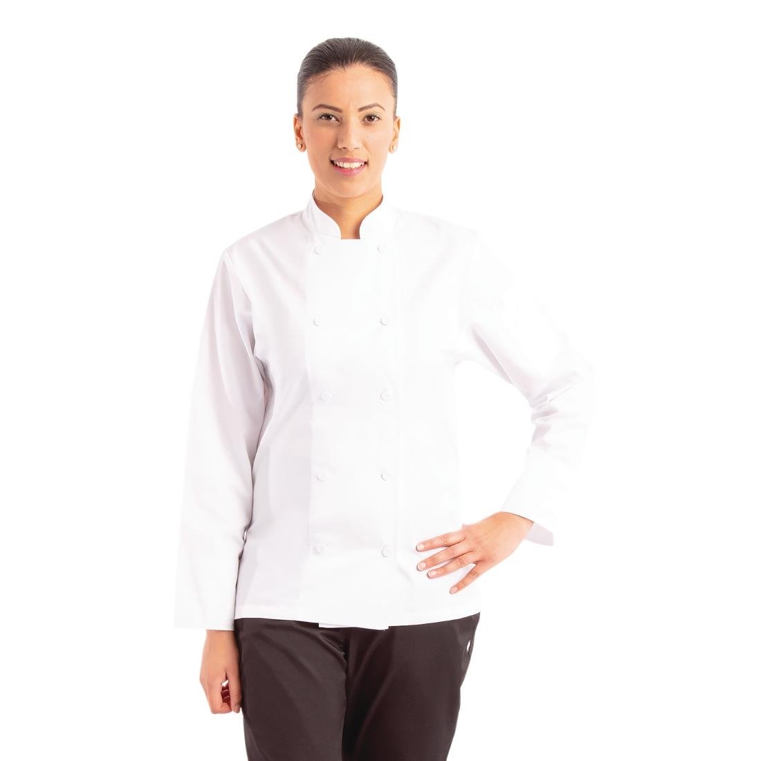 Chef Works Calgary Long Sleeve Cool Vent Unisex Chefs Jacket White M