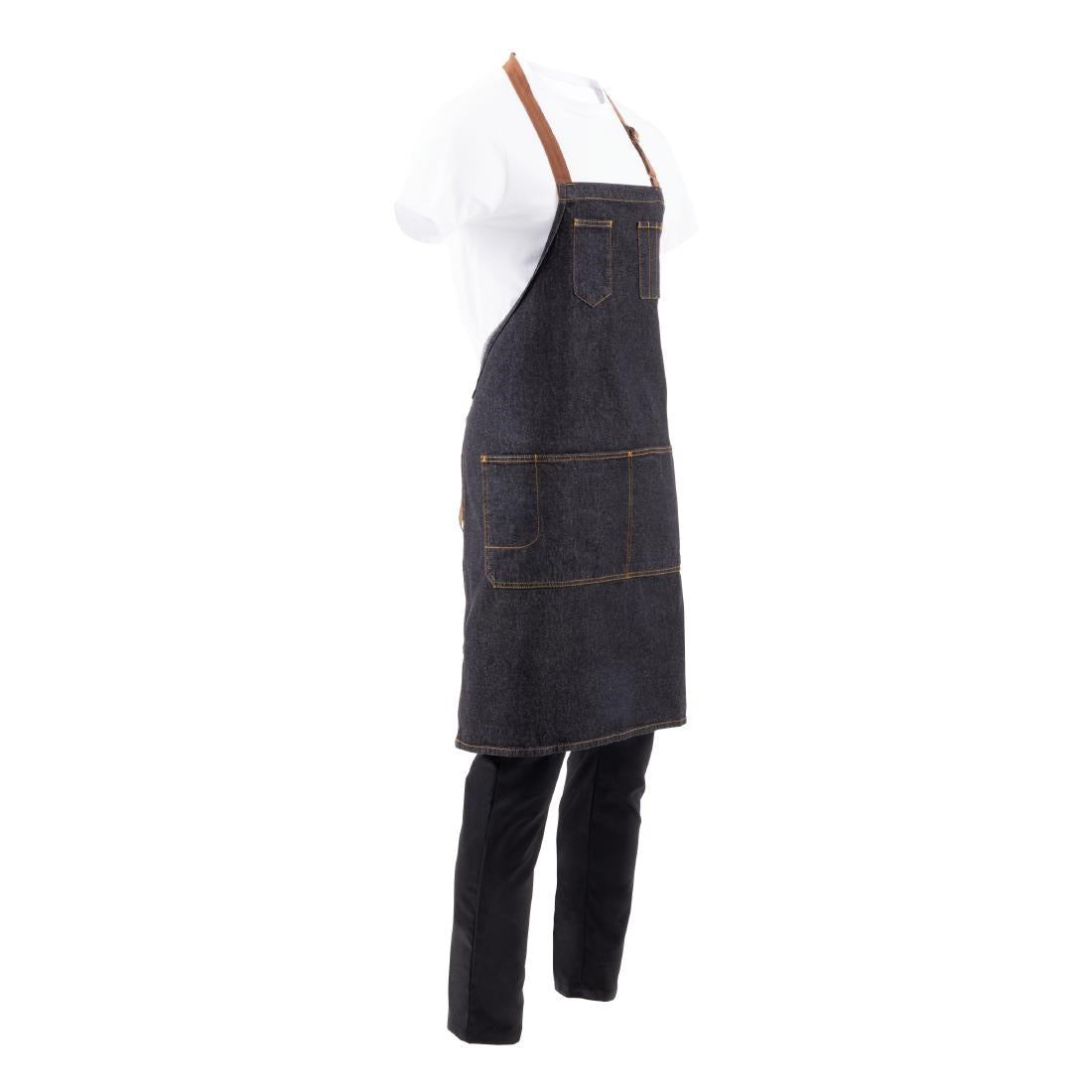 Chef Works Urban Memphis Bib Apron Indigo