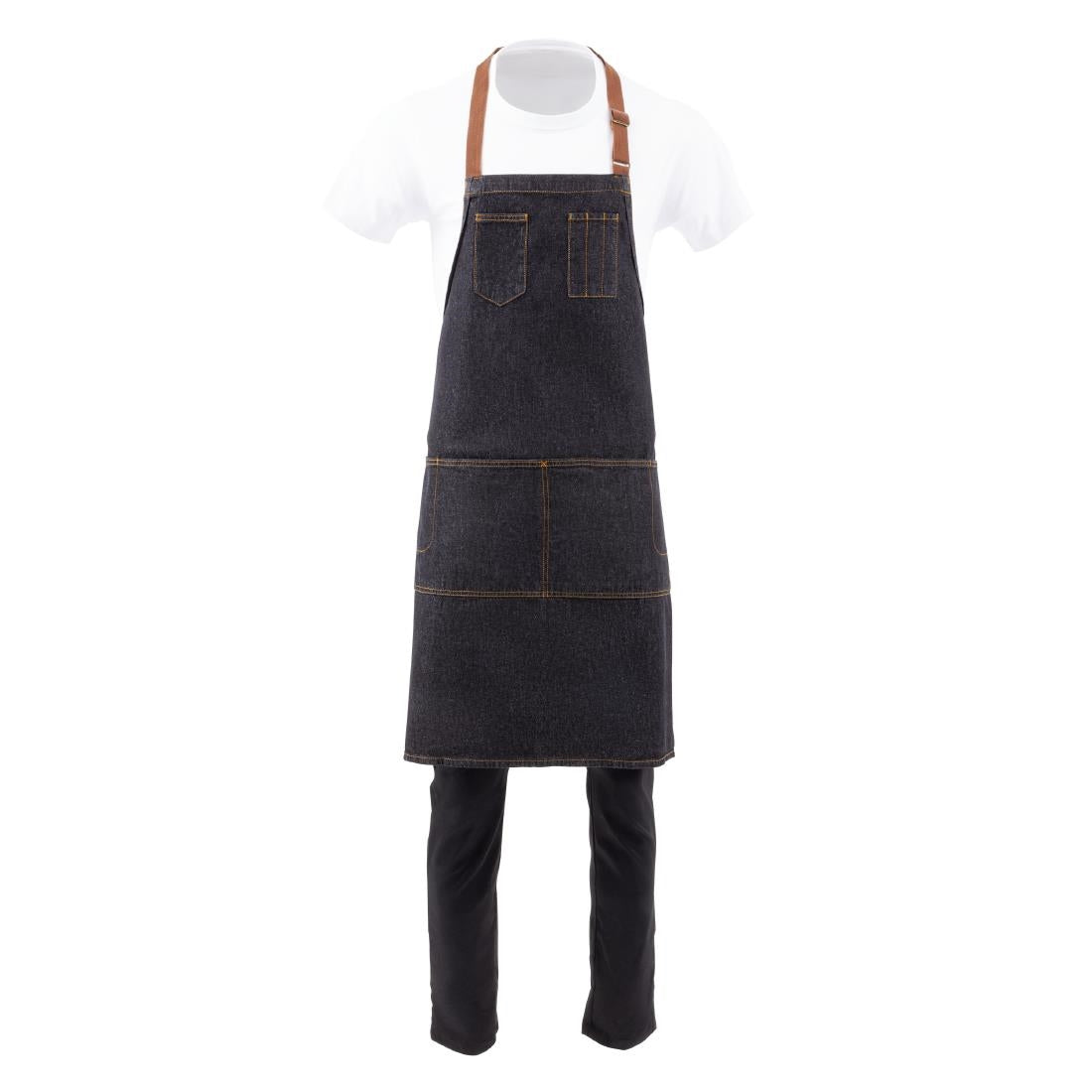 Chef Works Urban Memphis Bib Apron Indigo
