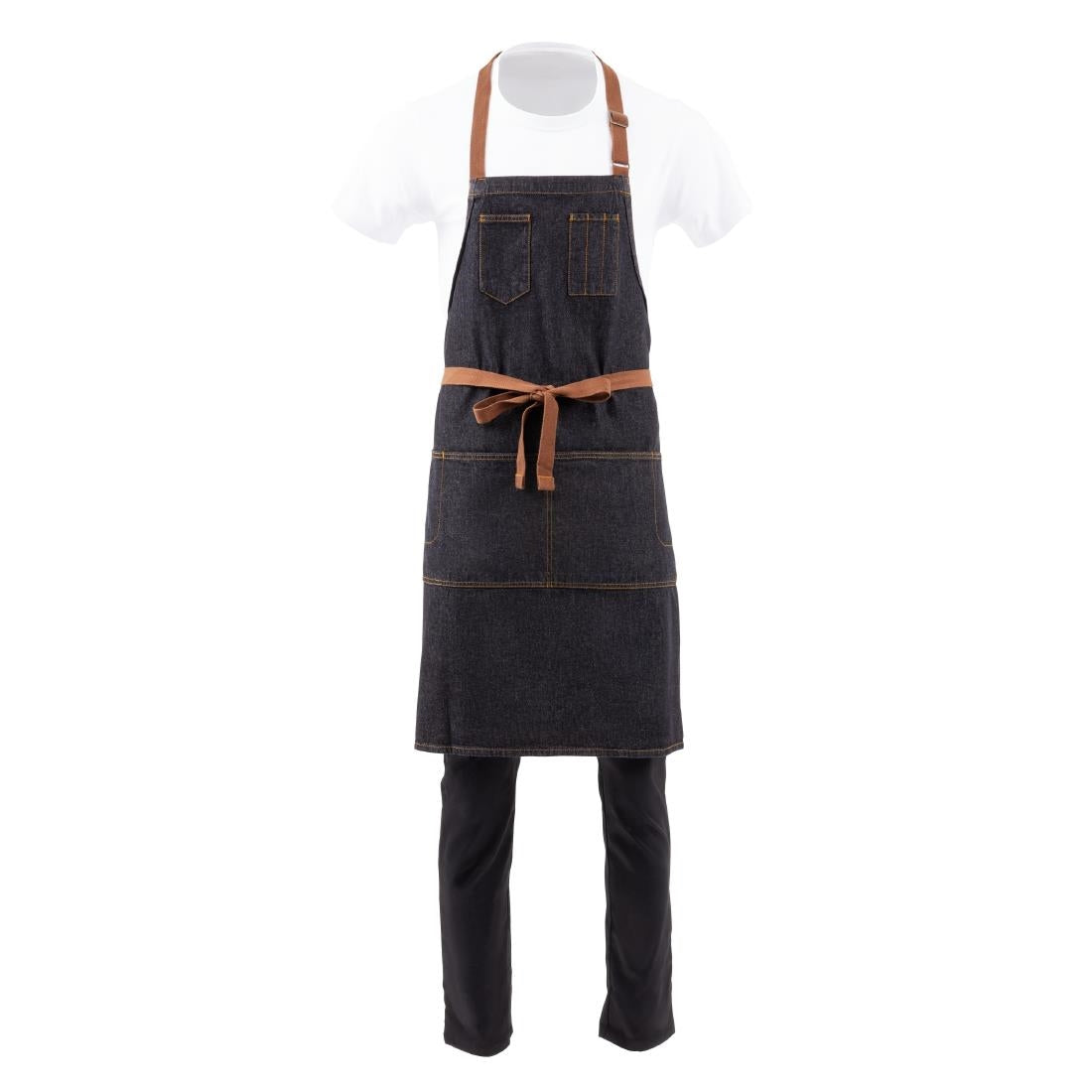 Chef Works Urban Memphis Bib Apron Indigo