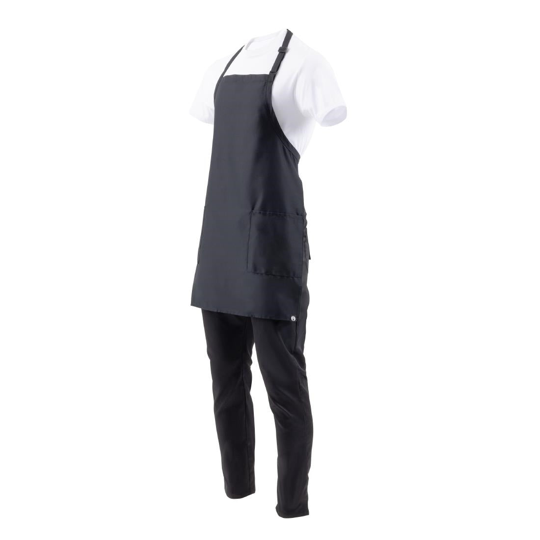 Chef Works Two Pocket Bib Apron Black