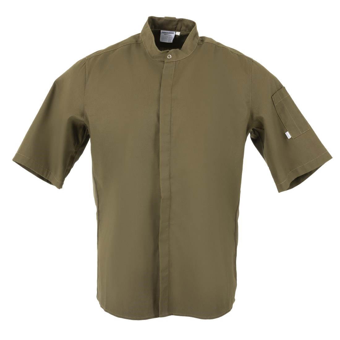 Southside Band Collar Chef Jacket Khaki S