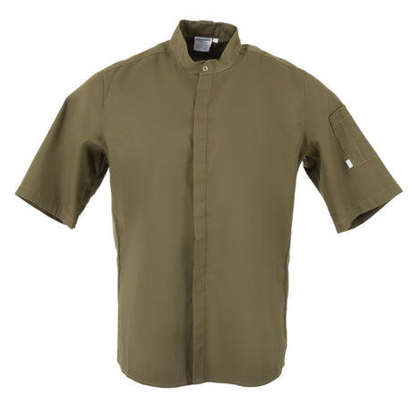 Southside Band Collar Chef Jacket Khaki S