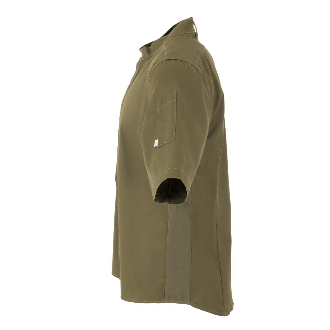 Southside Band Collar Chef Jacket Khaki S