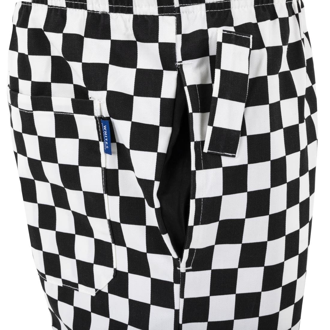 Whites Unisex Vegas Trousers Big Black & White Check Size M
