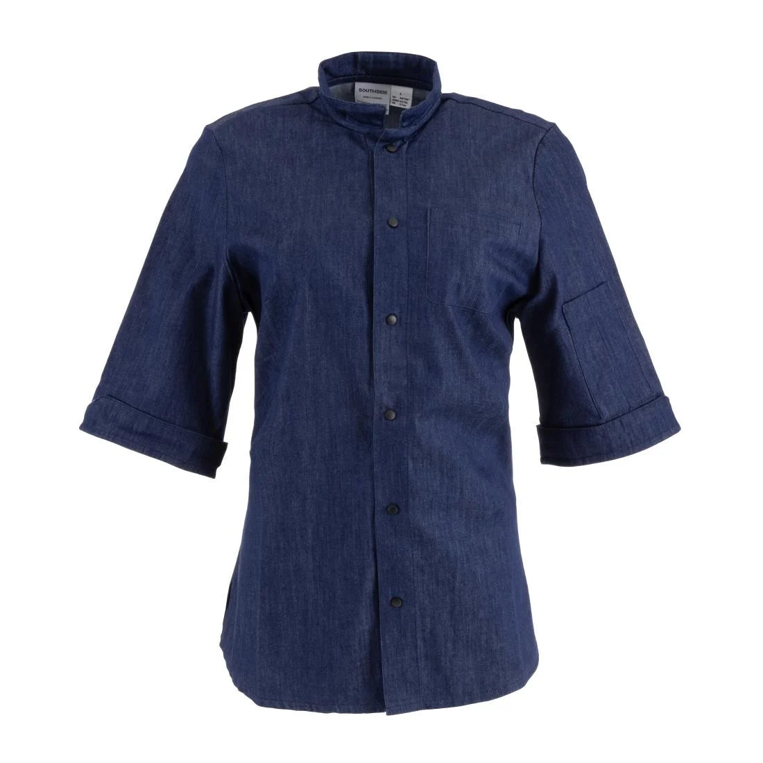 Southside NY Queens Womens Denim Lightweight Chefs Shirt Size M