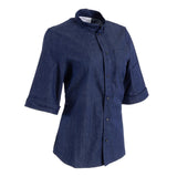 Southside NY Queens Womens Denim Lightweight Chefs Shirt Size XS