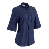 Southside NY Queens Womens Denim Lightweight Chefs Shirt Size L