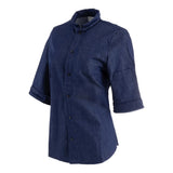 Southside NY Queens Womens Denim Lightweight Chefs Shirt Size L