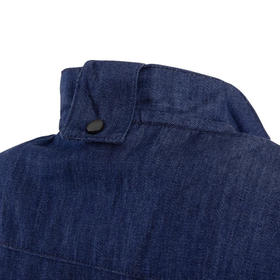 Southside NY Queens Womens Denim Lightweight Chefs Shirt Size XS